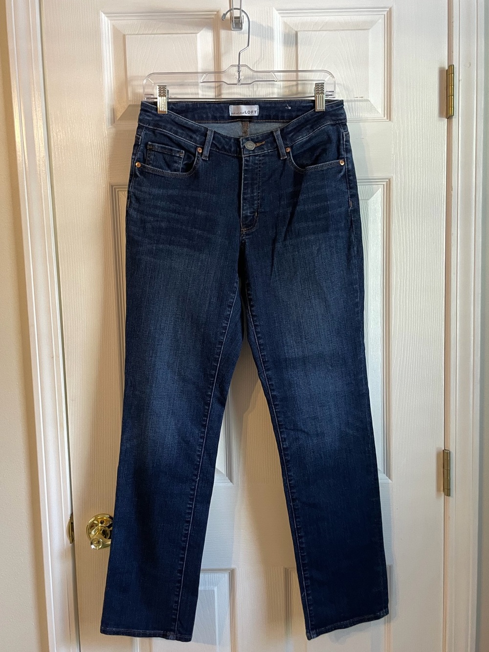 LOFT Curvy Straight Jeans, Size 8